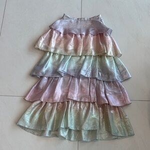 OLIVIA RUBIN Multicolor Ruffle A-Line Skirt